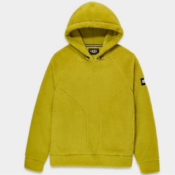 Ugg Mens Dannen Sherpa hoodie yellow - Picture 1 of 15